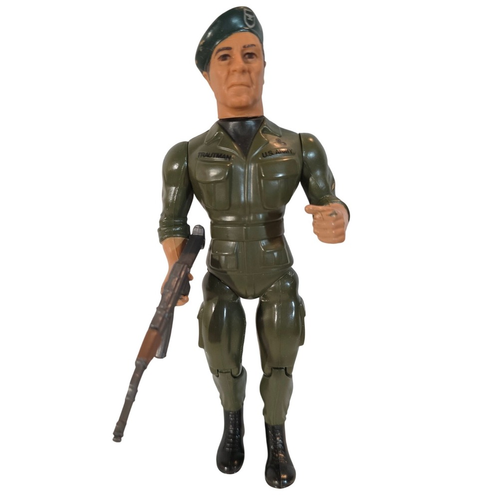 1985 Rambo Colonel Trautman Figure With Rifle Anabasis Coleco Taiwan